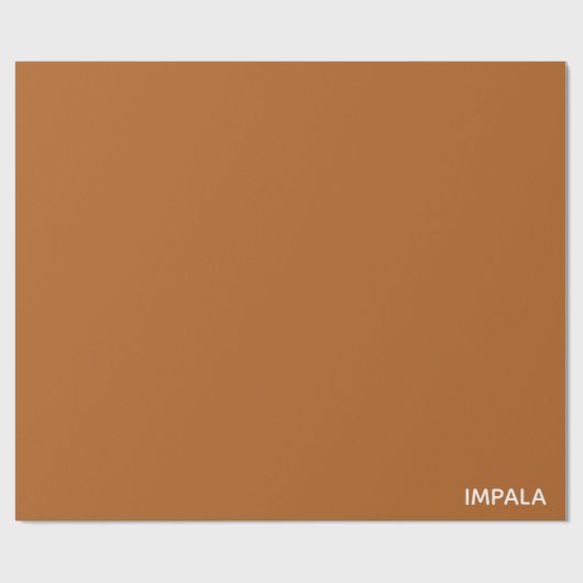 Papier Cadeau Nom de couleur brun Impala (Plat)