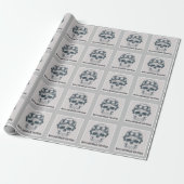 Papier Cadeau Nom de crâne cool Noël joyeux (Déroulé)