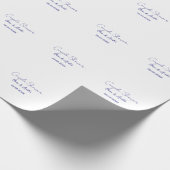 Papier Cadeau nom de date de douche de couple violet tendance si (Coin)