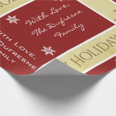 Papier Cadeau Nom de famille personnalisé Noël (Coin)