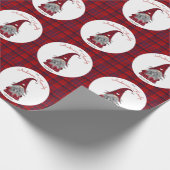 Papier Cadeau Nom de famille rustique de Noël Gnome (Coin)