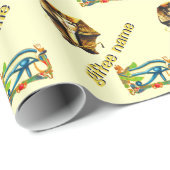 Papier Cadeau Nom de Giftee, thème égyptien (Coin rond)