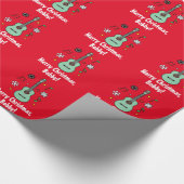 Papier Cadeau Nom de guitare de Noël personnalisable (Coin)