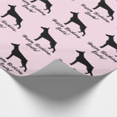 Papier Cadeau Nom de joyeux anniversaire de Pinscher de (Coin)