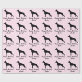 Papier Cadeau Nom de joyeux anniversaire de Pinscher de (Plat)