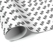 Papier Cadeau Nom de Kyle Mens, (Coin rond)