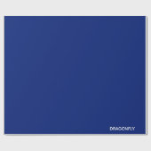 Papier Cadeau Nom de la couleur bleue de la libellule (Plat)