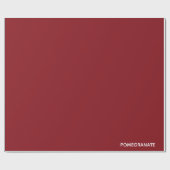 Papier Cadeau Nom de la couleur rouge de la grenade (Plat)