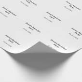 Papier Cadeau Nom de la fête de bachelor date simple minimal mei (Coin)