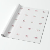 Papier Cadeau Nom de la future mariée date marron doré fête de m (Déroulé)