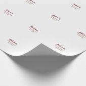 Papier Cadeau Nom de la future mariée date marron doré fête de m (Coin)