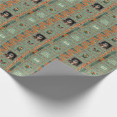 Papier Cadeau Nom de la photo Age Ethnic Bohemian Dark Green Bir (Coin)