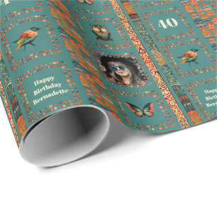 Papier Cadeau Nom de la photo Âge Ethnique Bohémien Hibou sarcel