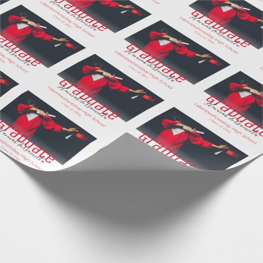 Papier Cadeau Nom de la photo de l'élève Clôture de l'école Papi (Coin)