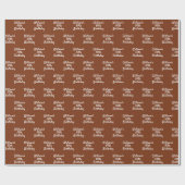 Papier Cadeau Nom de la rouille brune (Plat)