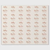 Papier Cadeau Nom de rouille du désert personnalisé Mariage cade (Plat)