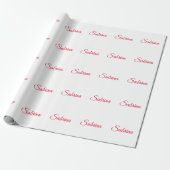 Papier Cadeau Nom d'écriture manuscrite classique professionnel (Déroulé)