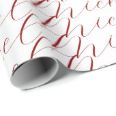 Papier Cadeau Nom d'écriture manuscrite professionnelle minimali (Coin rond)