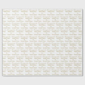Papier Cadeau Nom des félicitations personnalisés ! Mariage d'or (Plat)