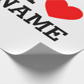 Papier Cadeau Nom du coeur (Coin)