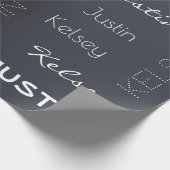 Papier Cadeau Nom du couple personnalisé (Coin)