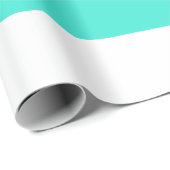 Papier Cadeau Nom du monogramme de bande de blocs de couleur noi (Coin rond)