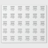 Papier Cadeau nom du savon poids site web ingrédients détails te (Plat)