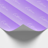 Papier Cadeau Nom du script curatif et Ombre violet clair modifi (Coin)