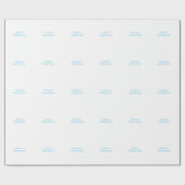 Papier Cadeau Nom élégant moderne simple et professionnel (Plat)