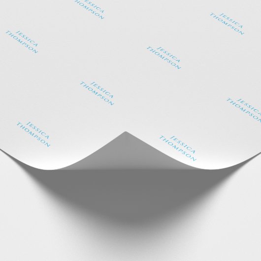 Papier Cadeau Nom élégant moderne simple et professionnel (Coin)
