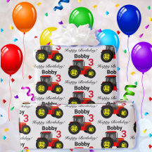 Nom et âge du tracteur rouge du garçon Cadeau d'an