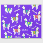 Papier Cadeau Nom et couleur faits sur commande d'anniversaire (Plat)