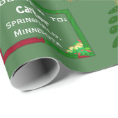 Papier Cadeau Nom et emplacement de livraison père Noël (Coin rond)