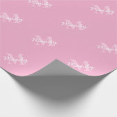 Papier Cadeau Nom et monogramme curieux à l'air mignon | Rose (Coin)