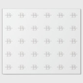 Papier Cadeau Nom et monogramme moderne élégant (Plat)