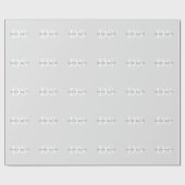 Papier Cadeau Nom et monogramme modernes | Gris clair et blanc f (Plat)