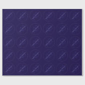 Papier Cadeau Nom et prénom modernes avec monogramme (Plat)