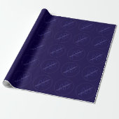 Papier Cadeau Nom et prénom modernes avec monogramme (Déroulé)