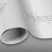 Papier Cadeau Nom et slogan éditable moderne | Dégradé gris 