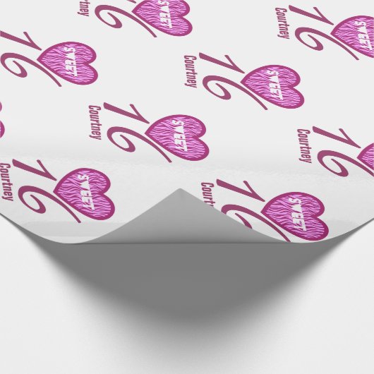 Papier Cadeau Nom fait sur commande V03 de ZÈBRE de (Coin)