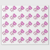 Papier Cadeau Nom fait sur commande V03 de ZÈBRE de (Plat)