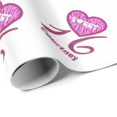 Papier Cadeau Nom fait sur commande V03 de ZÈBRE de (Coin rond)