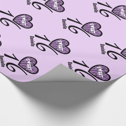 Papier Cadeau Nom fait sur commande V04 de ZÈBRE de (Coin)