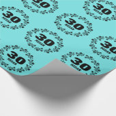 Papier Cadeau Nom fait sur commande V9 de 30ème anniversaire (Coin)