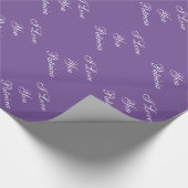 Papier Cadeau Nom fait sur commande violet de lavande foncée je (Coin)