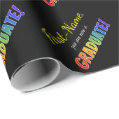 Papier Cadeau Nom fait sur commande + "vous êtes maintenant un (Coin rond)