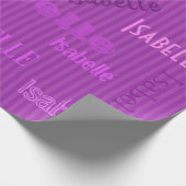 Papier Cadeau Nom HAMbWG Plum Purple Stripe (Coin)