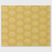 Papier Cadeau Nom Joyeux amour de Noël de Père Noël Gold (Plat)