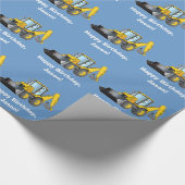 Papier Cadeau Nom lourd d'anniversaire de pelle rétro (Coin)