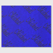 Papier Cadeau Nom Micheal Logos Sur Bleu, (Plat)